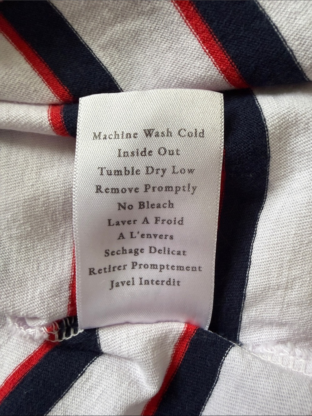 Frank & Eileen PATTY Popover Henley Red/Navy/White Stripe Top Size XS - Picture 7 of 9